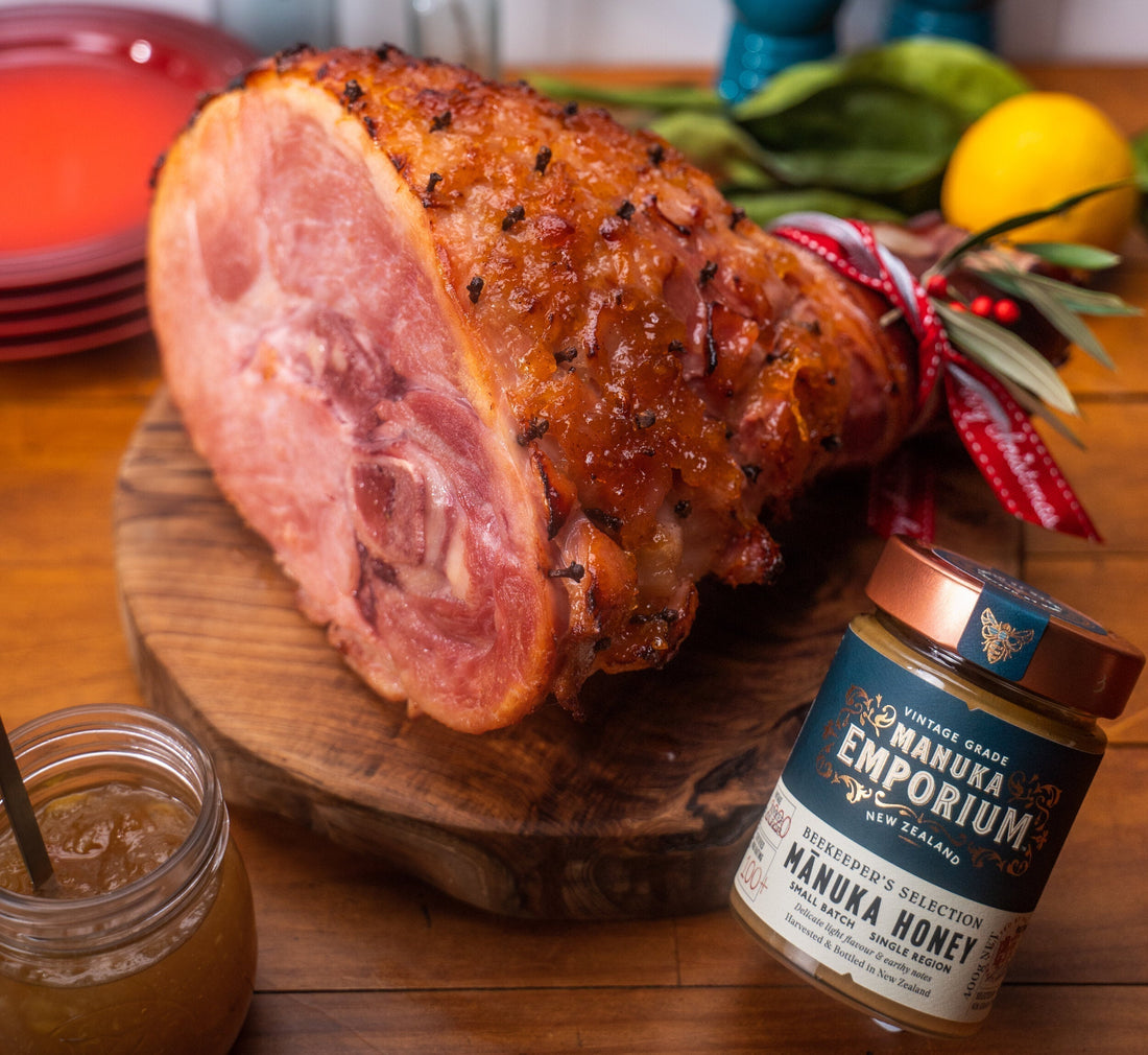 Honey orange glazed ham