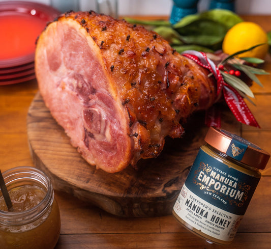 Honey orange glazed ham